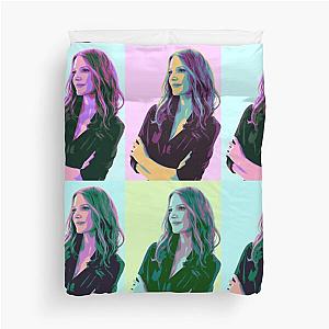 Jessica Chastain Pop Art Duvet Cover