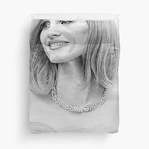 Jessica Chastain Portrait Duvet Cover