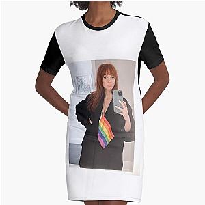 Jessica Chastain  Graphic T-Shirt Dress