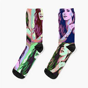 Jessica Chastain Pop Art Socks