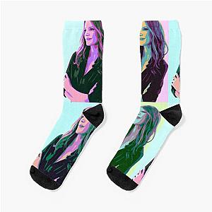 Jessica Chastain Pop Art Socks