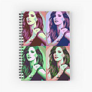 Jessica Chastain Pop Art Spiral Notebook