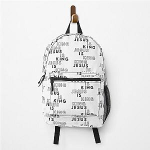 Jesus Is King Backpacks - Jesus is King Black on White Backpack RB0309