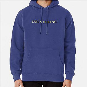 Jesus Is King Hoodies - Jesus is King - Kanye West (Yellow on Blue) Pullover Hoodie RB0309