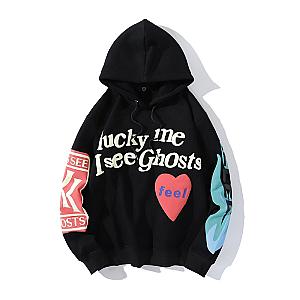 Jesus Is King Hoodies - Jesus Is King Kanye West Lucky Me I See Ghosts Hoodie JSK0309