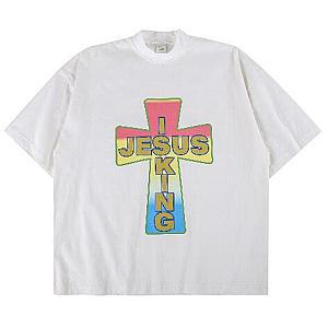 Jesus Is King T-Shirts - Jesus is King White Print T-Shirt JSK0309