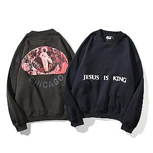 Jesus Is King Sweatshirts - Jesus Is King Letters Printed Sweatshirt JSK0309