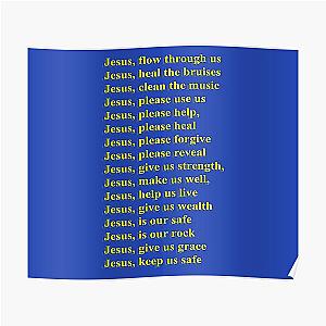 Jesus Is King Posters - JESUS IS KING- WATER DESIGN Poster RB0309