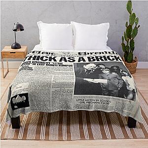 Jethro Tull - Thick as a Brick Newspaper Throw Blanket