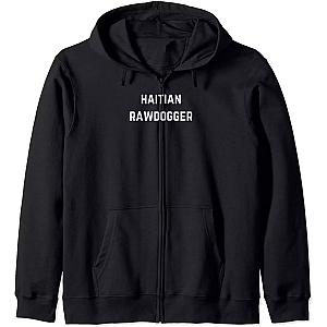 Jidion Hoodies - Jidion Zipped Hoodie, Haitian Rawdogger - Rawdog and Rawdogging fun Zip Hoodie