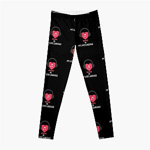 Music is my love language - music is better than folks, music jid, music language Leggings RB0208