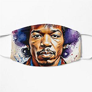 Jimmi Hendrix Portrait Painting Art Flat Mask