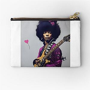 Jimi Hendrix image Zipper Pouch