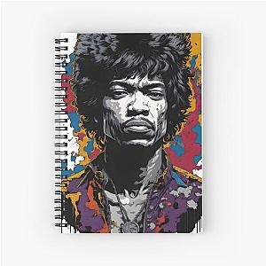 Jimi Hendrix image Spiral Notebook