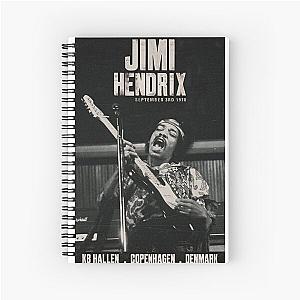 Black white Jimi - Copenhagen Concert Poster Spiral Notebook