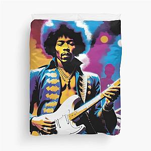 Funky Visions: Hendrix and the 60s Beat Duvet Cover