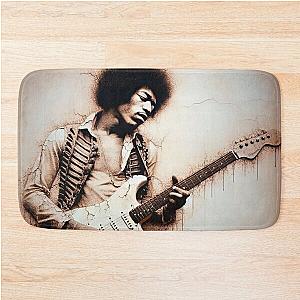 Jimi Hendrix and Guitar Bath Mat