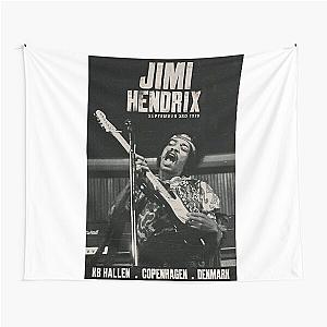 Black white Jimi - Copenhagen Concert Poster Tapestry