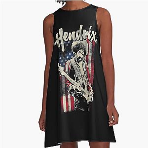 american guitar master jimi vintage A-Line Dress