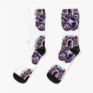 Psychedelic Strings - Hendrix Inspired Abstract Socks