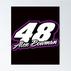 Alex Bowman Hack NASCAR Jimmie Johnson Racing Car Logo Poster 2021 48