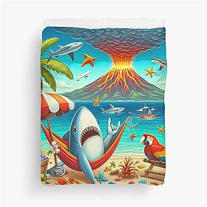 Volcanic eruption in Jimmy Buffett country Duvet Cover