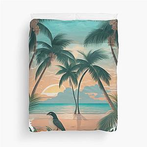 Tropical Beauty Dedication to The King of Tropical Rock Jimmy Buffett Duvet Cover