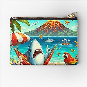 Volcanic eruption in Jimmy Buffett country Zipper Pouch