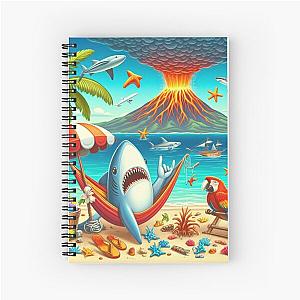 Volcanic eruption in Jimmy Buffett country Spiral Notebook