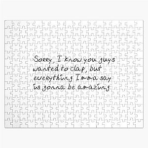 Kanye West Quote from Jimmy Kimmel Interview Jigsaw Puzzle