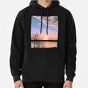 Clearing Cloud Front at Sunset Over Lake Pullover Hoodie RB0301