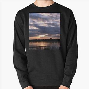 Sunset Piercing Clouds Over Lake Hiawatha  Pullover Sweatshirt RB0301