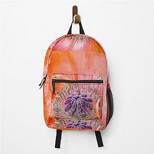 Brilliant Orange Oriental Poppy Flower Up Close Backpack RB0301