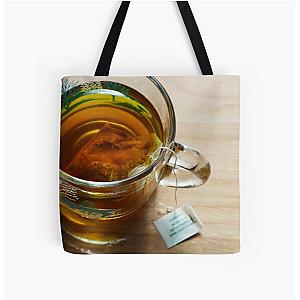 Steeping Tea in a Glass Mug All Over Print Tote Bag RB0301