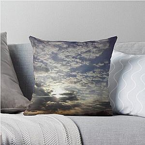 Setting Sun Illuminating Clouds Over Lake Hiawatha  Throw Pillow RB0301