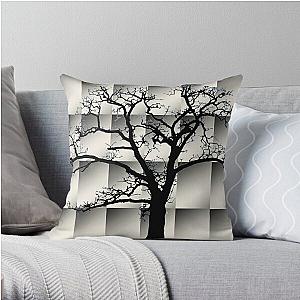 Leafless Oak on Gradient Pattern Throw Pillow RB0301