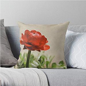 Glorious Red Ranunculus Throw Pillow RB0301