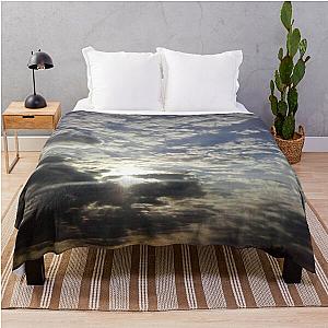 Setting Sun Illuminating Clouds Over Lake Hiawatha  Throw Blanket RB0301