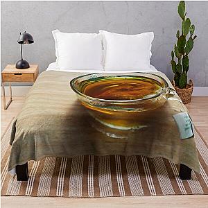 Steeping Tea in a Glass Mug Throw Blanket RB0301