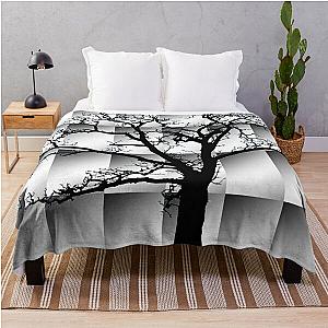 Leafless Oak on Gradient Pattern Throw Blanket RB0301