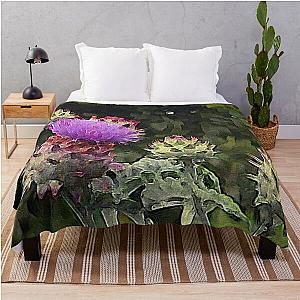 Artichoke Flower Painting Throw Blanket RB0301