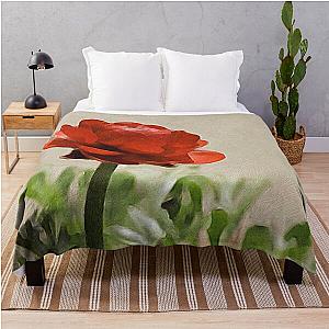 Glorious Red Ranunculus Throw Blanket RB0301