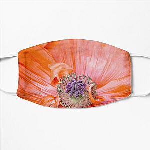 Brilliant Orange Oriental Poppy Flower Up Close Flat Mask RB0301