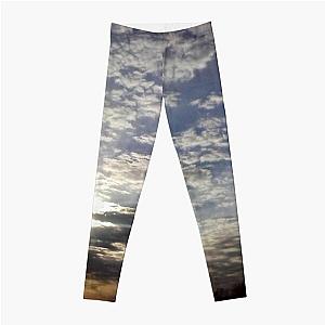 Setting Sun Illuminating Clouds Over Lake Hiawatha  Leggings RB0301