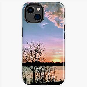 Clearing Cloud Front at Sunset Over Lake iPhone Tough Case RB0301