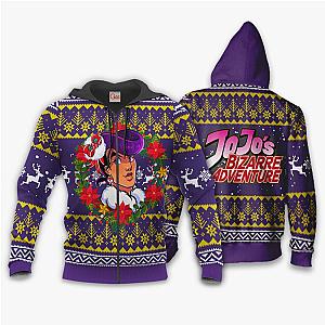 JoJo's Bizarre Adventure Jonathan Joestar Ugly Christmas Zipped Hoodie