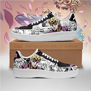 JoJo's Anime Shoes - Giorno Giovanna Air Force Sneakers Manga Style Fan Gift PT06