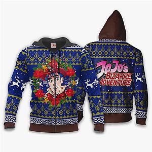 JoJo's Bizarre Adventure Jonathan Joestar Ugly Christmas Zip Hoodie