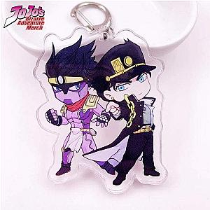 Jojo's Bizarre Adventure Keychain  Jotaro and Star Platinum