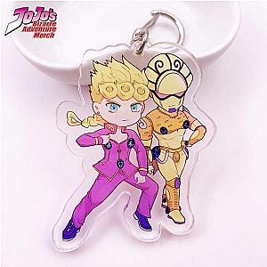 Jojo's Bizarre Adventure Keychain Giorno and Gold Experience Pose